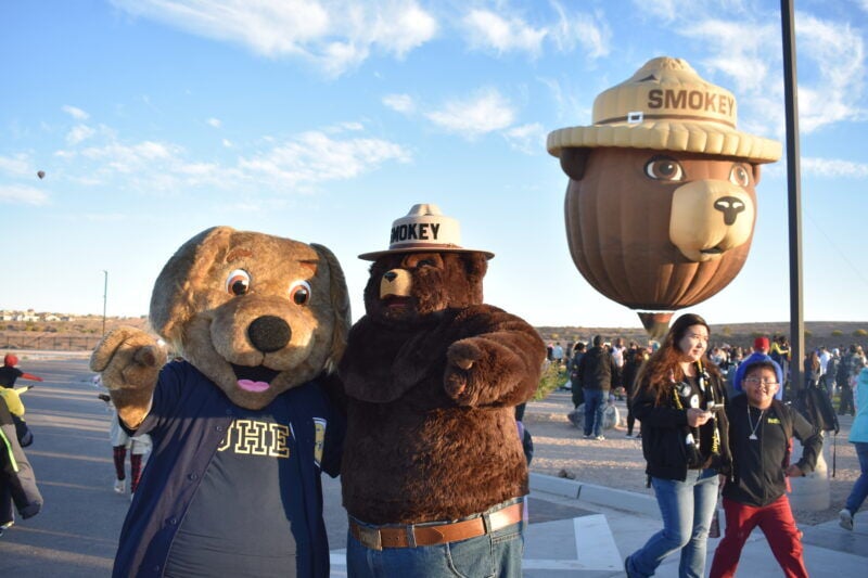 Smokey Bear Balloon takes off at Joe Harris Education rrobserver