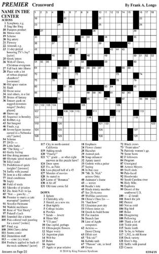PREMIER CROSSWORD | Puzzles | rutlandherald.com