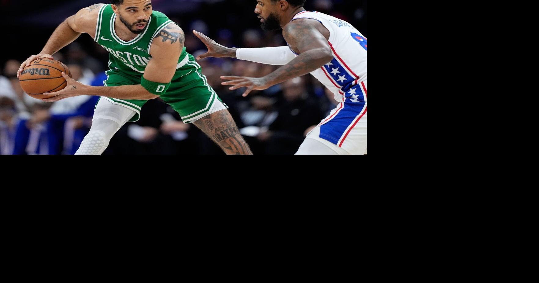 Celtics star Jayson Tatum ruled out of Game 7 with left knee stiffness