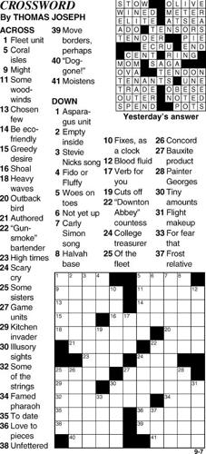 Today's Crossword | Puzzles | rutlandherald.com