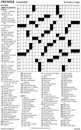 PREMIER CROSSWORD | Puzzles | rutlandherald.com
