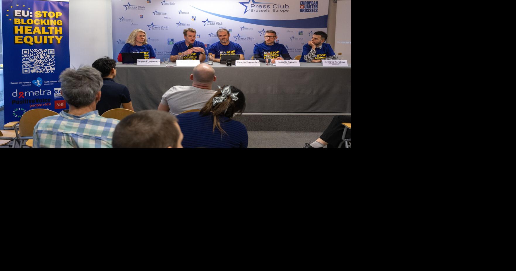 AHF Europe Advocacy Action & Press Conference: "EU: Stop Blocking Health Equity"