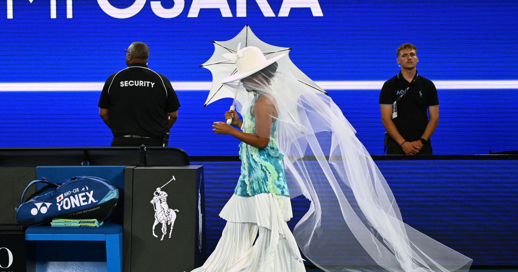 Naomi Osaka tones down her walk - on outfit . Turns up the heat at Australian Open