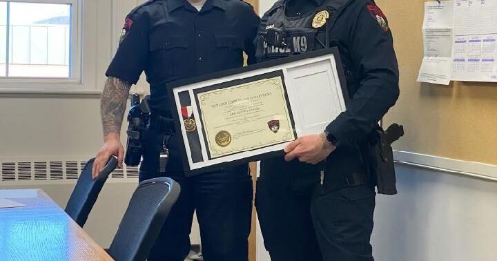 Rutland Town police officer recognized for life-saving effort | Local ...