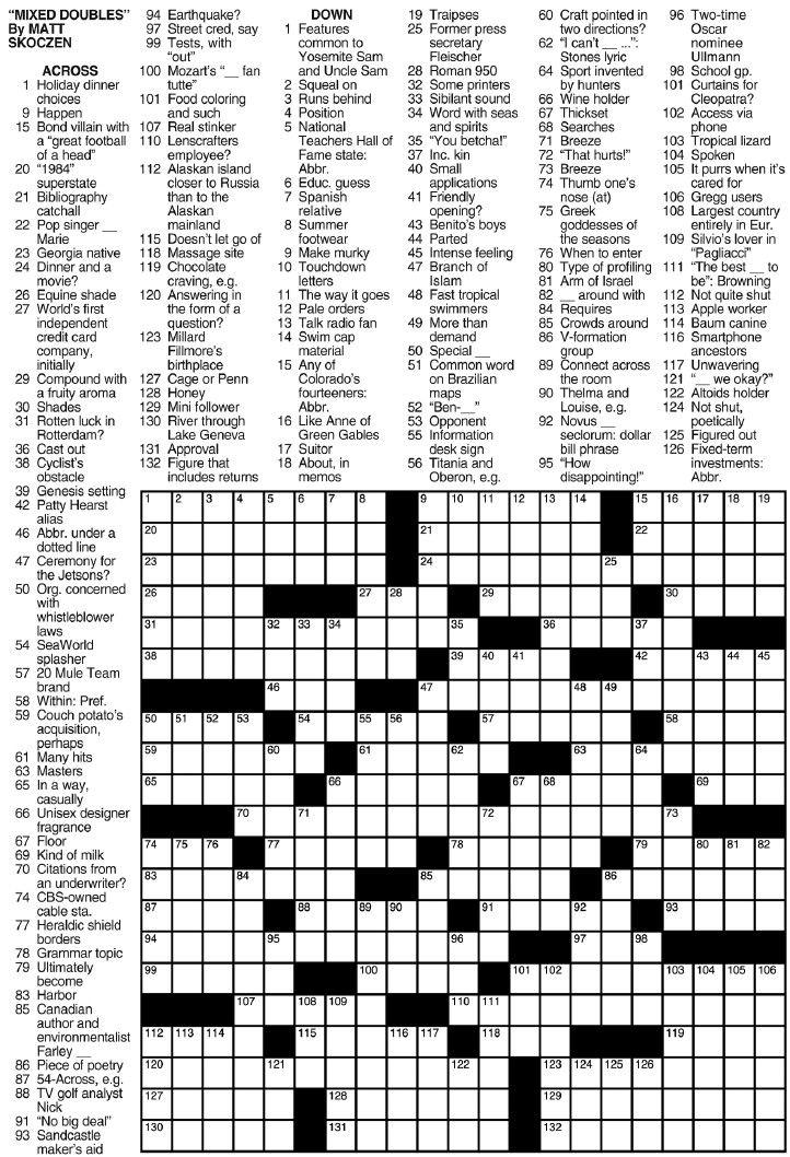 Los Angeles Times Sunday Crossword Puzzle | Puzzles ...