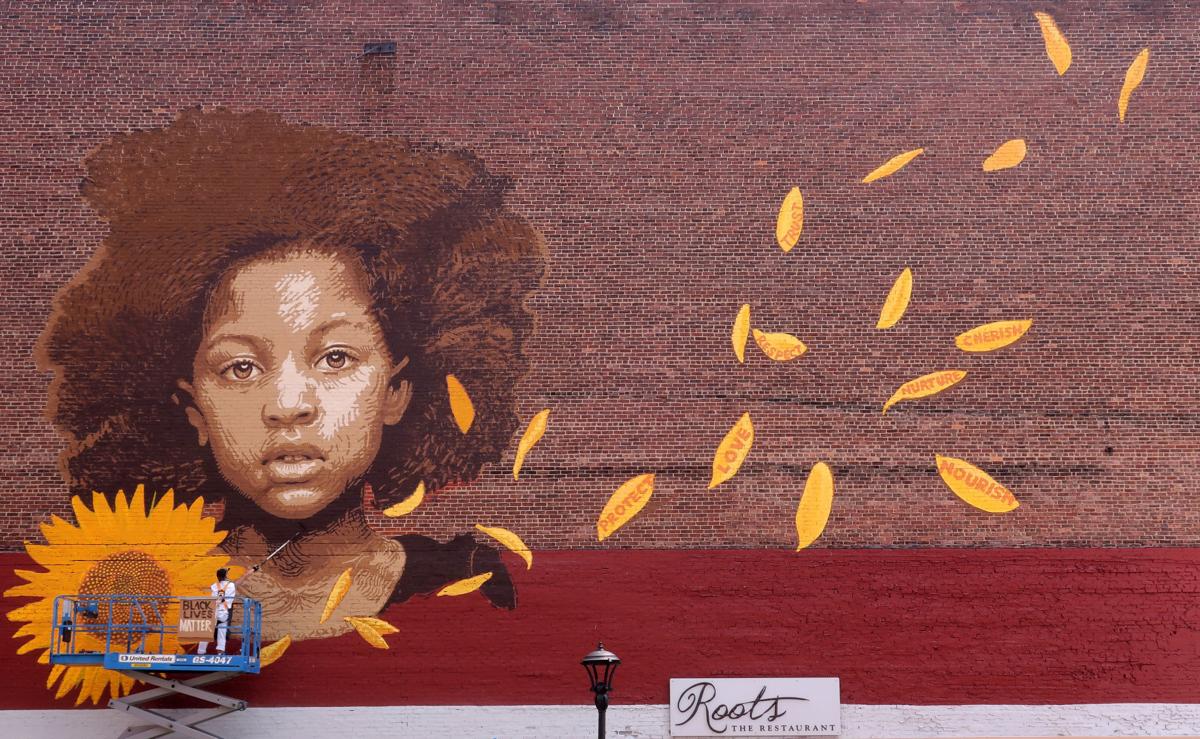 Rutland Artist Paints Massive Blm Mural News Rutlandherald Com