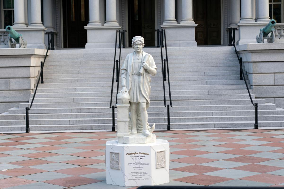 Trump Installs Columbus Statue at White House