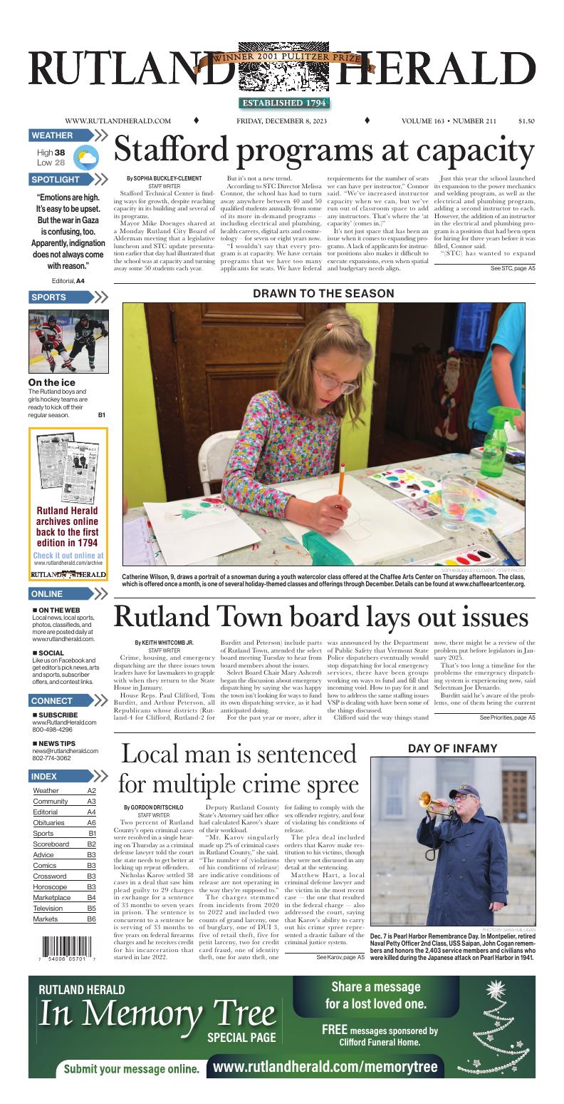 Page A2 | E-Edition | Rutlandherald.com