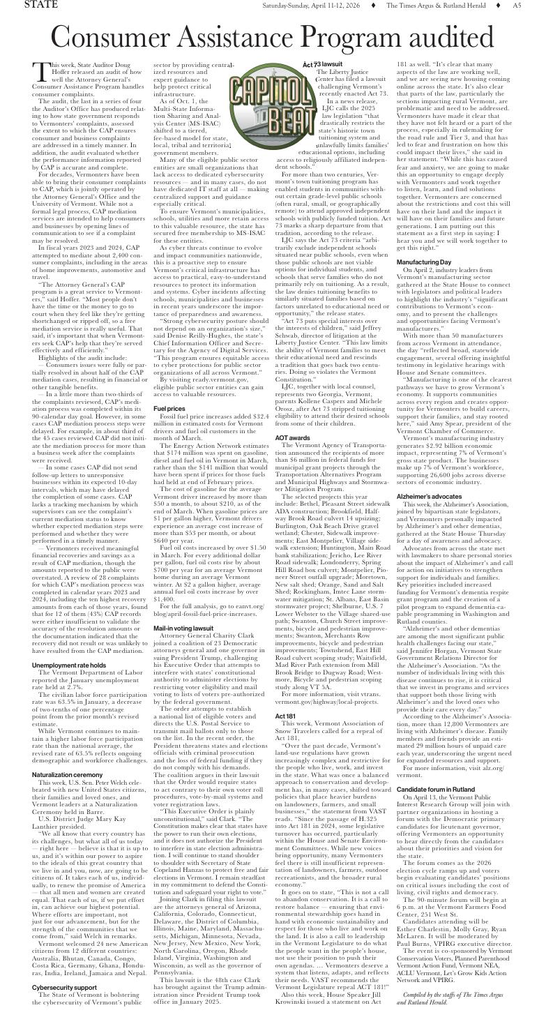 Page A5 | e-Edition | rutlandherald.com