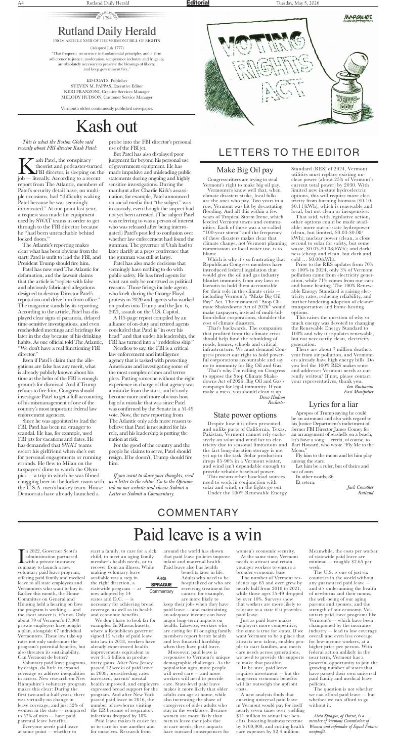 Page A4 | e-Edition | rutlandherald.com