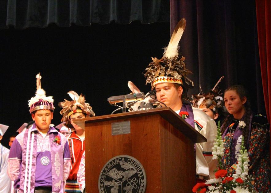 Native Americans wear regalia during Salamanca commencement - Salamanca Press