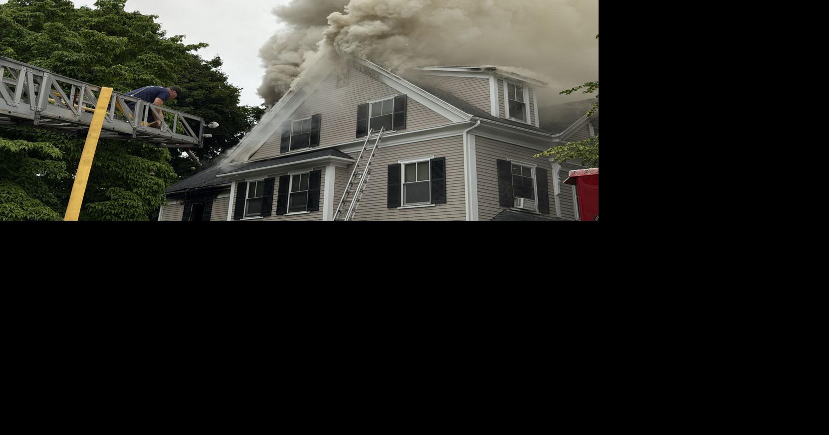 Firefighters battle 3-alarm blaze on Abbott Street