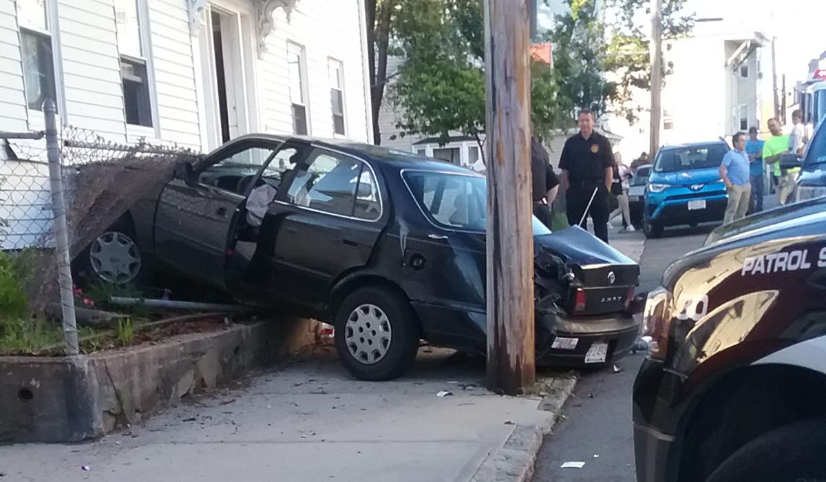 Speeding car crashes into home on Aborn Street, police, witness says