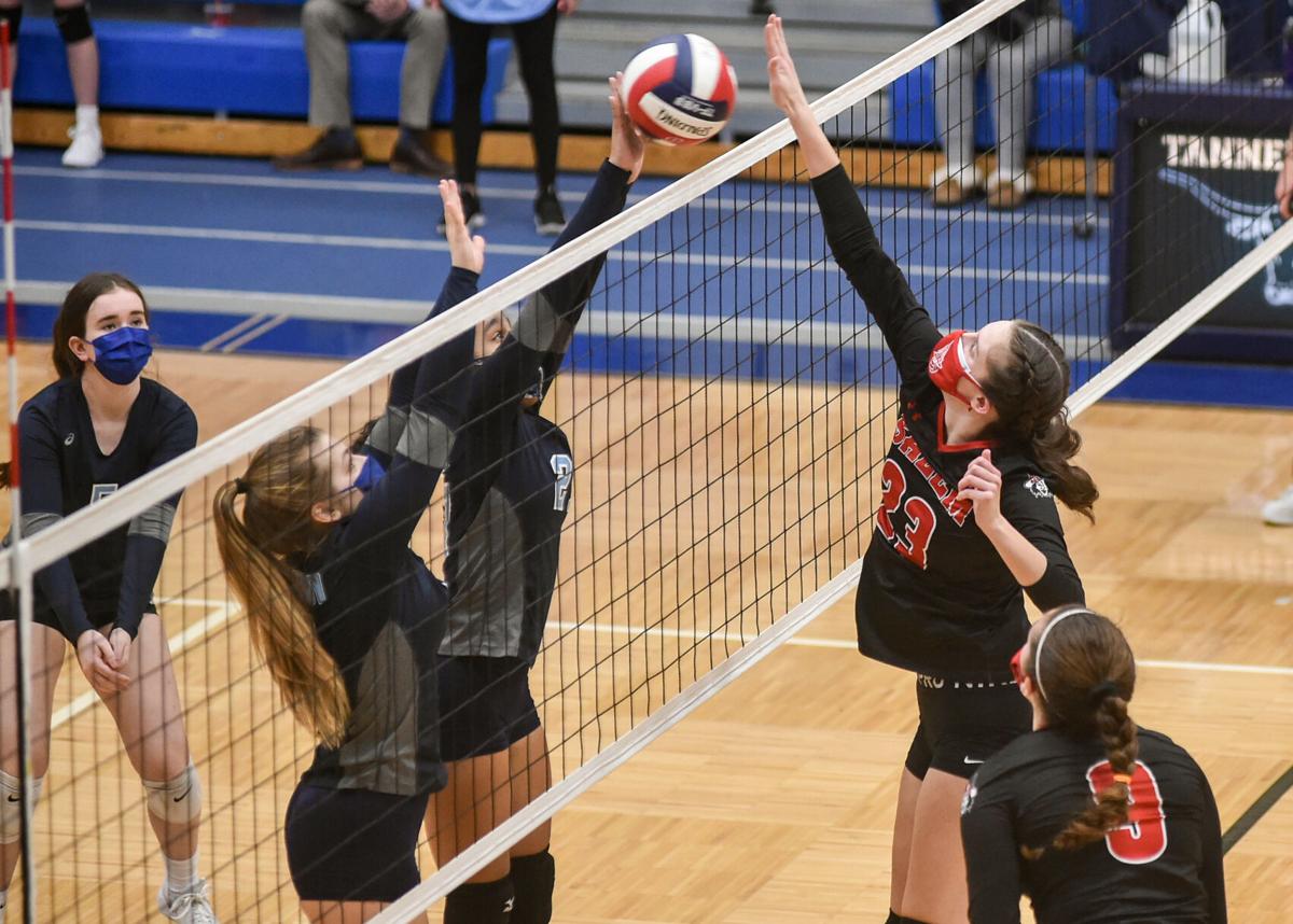Salem at Peabody girls varsity volleyball game