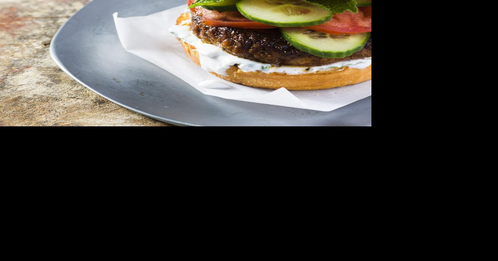 These flavor-packed pork burgers were inspired by Indian street food
