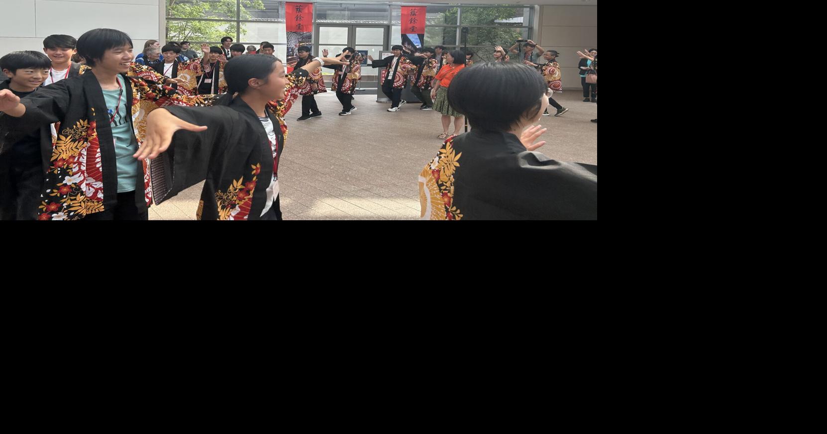 Students taught Peabody Essex Museum visitors and their families a traditional folk Obon dance