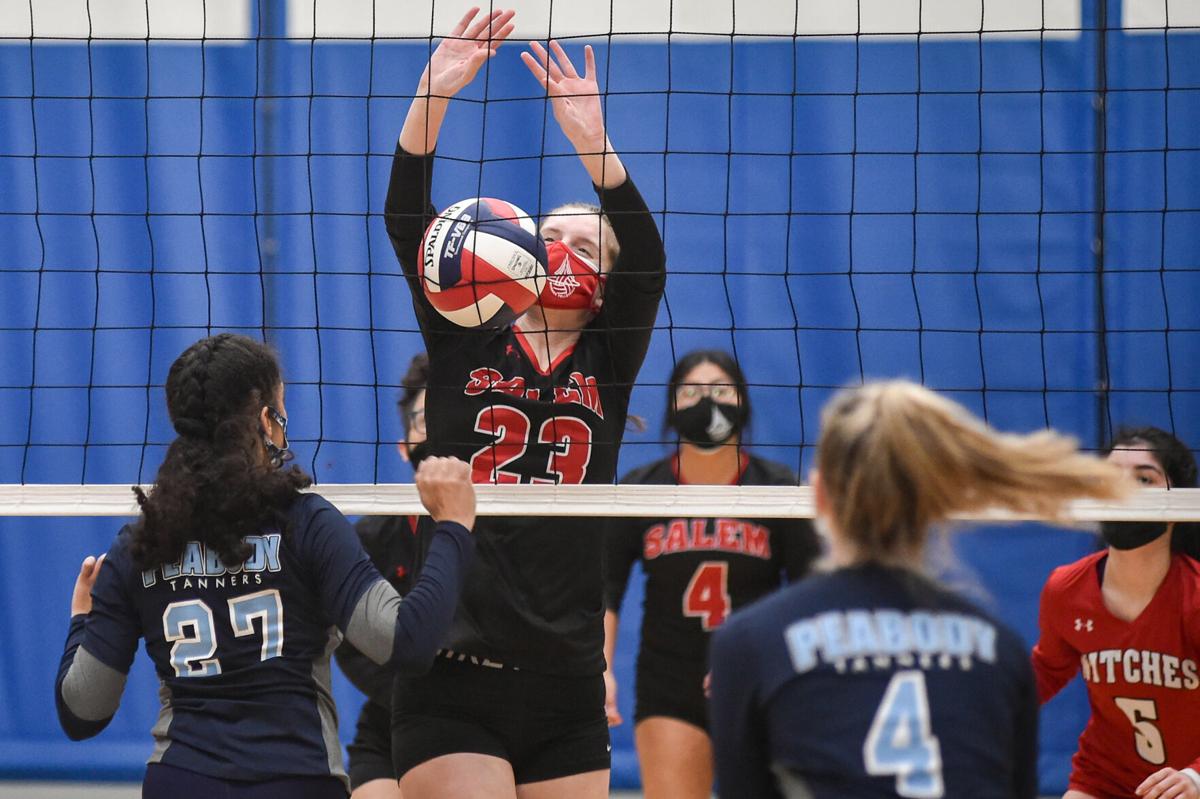 Salem at Peabody girls varsity volleyball game