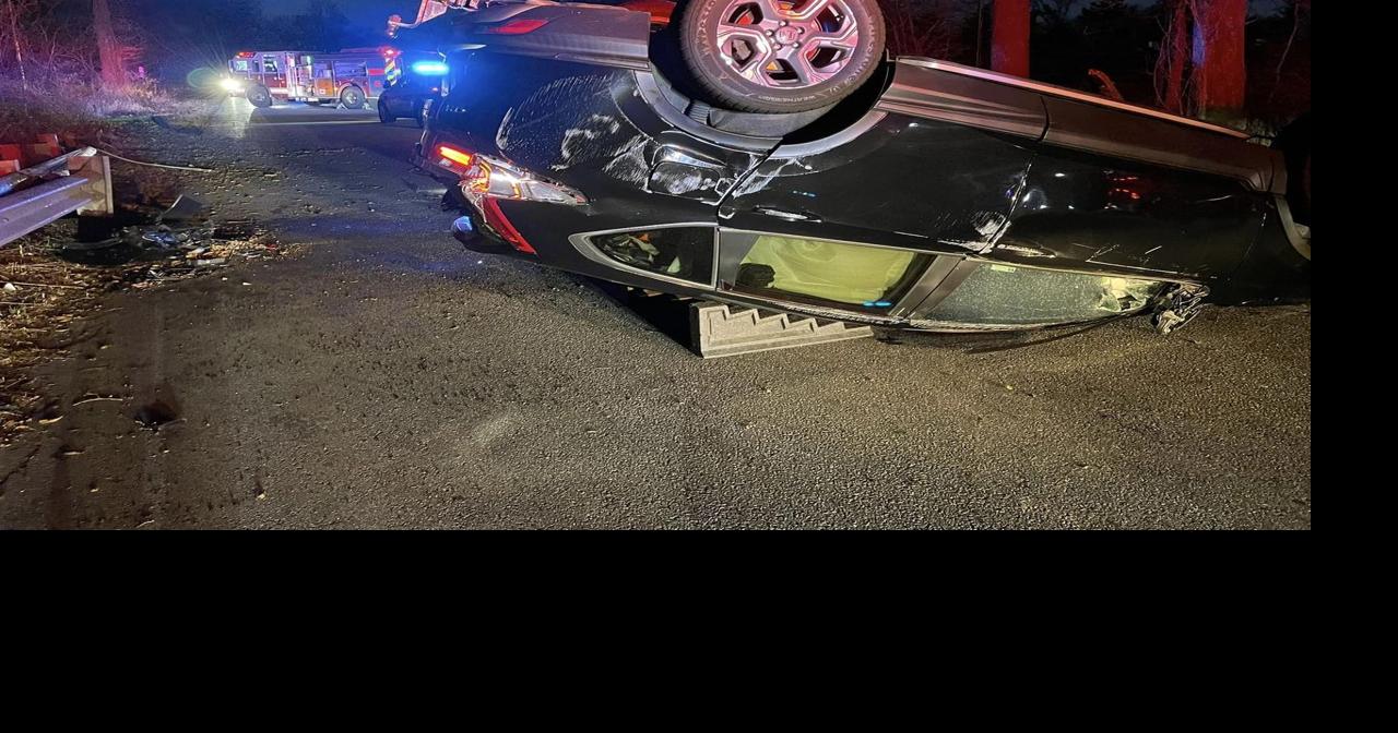 Single car rollover on Route 1 near Topsfield leaves driver uninjured