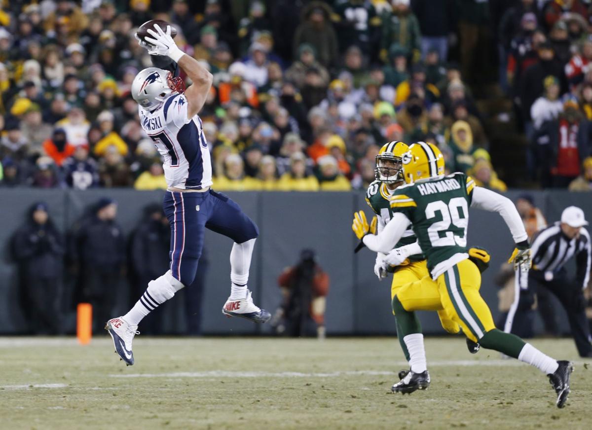 New England Patriots' Rob Gronkowski during the second half.