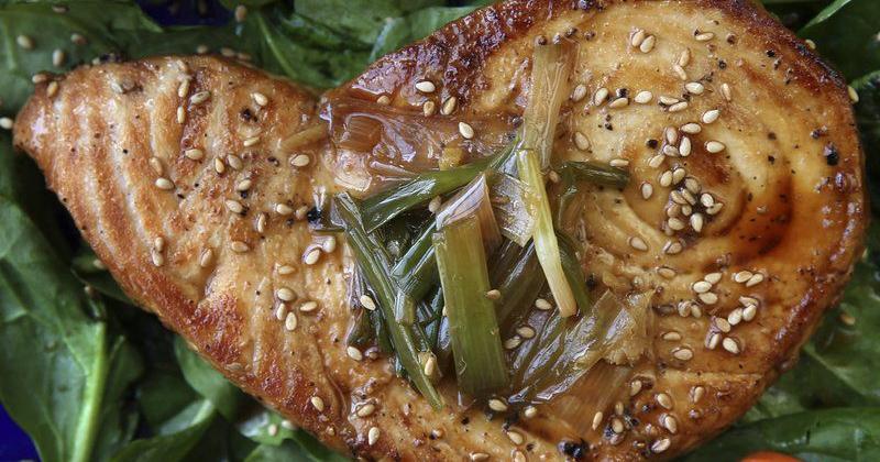 Quick Fix: Glazed Swordfish with Crunchy Zucchini Salad
