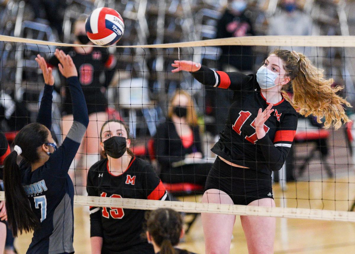 Peabody at Marblehead girls varsity volleyball match