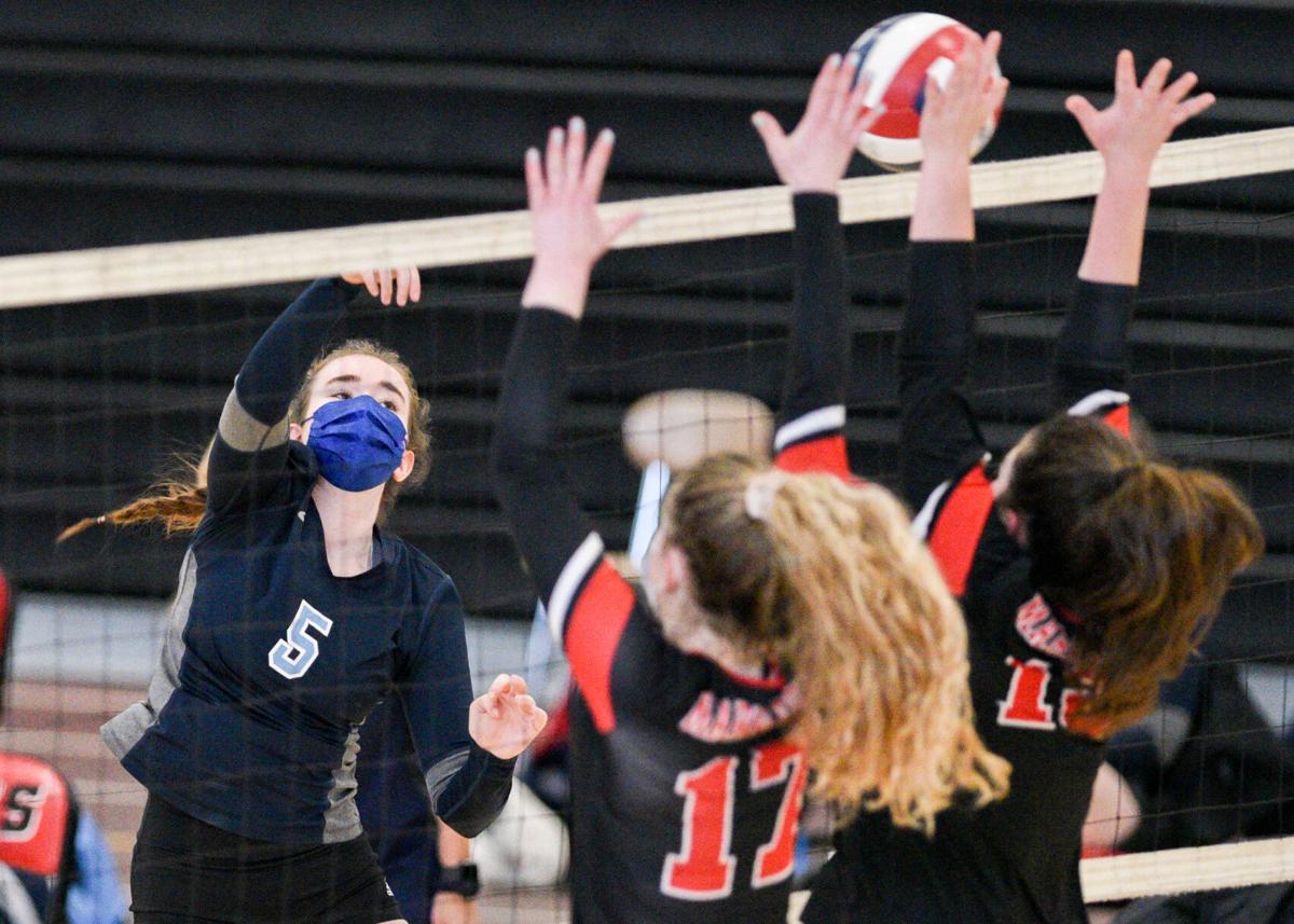 Peabody at Marblehead girls varsity volleyball match