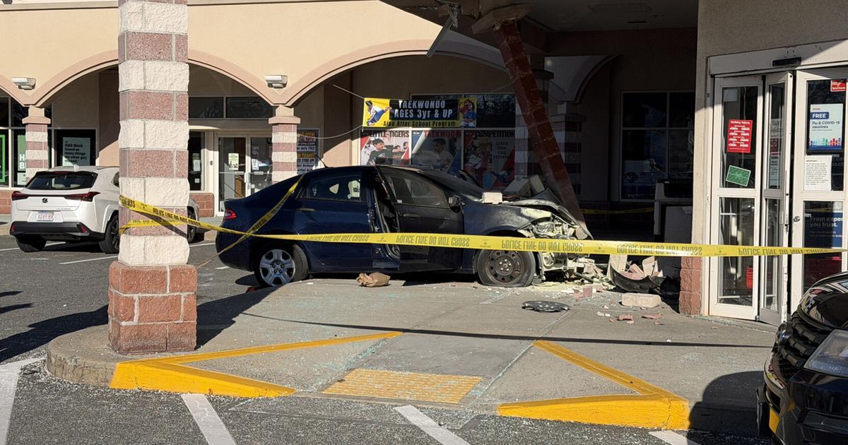 Crash into column outside of Peabody CVS injures driver, passenger ...