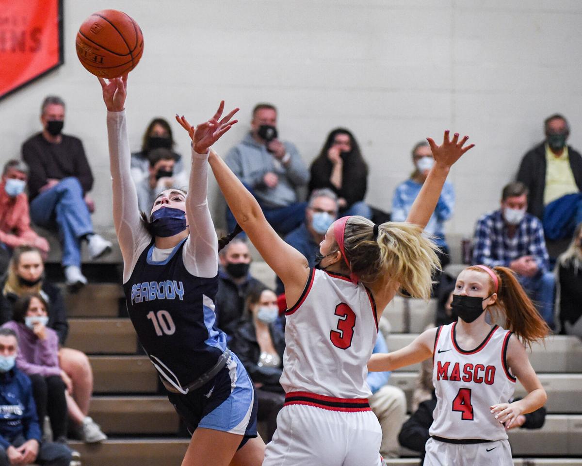Peabody at Masconomet girls varsity basketball