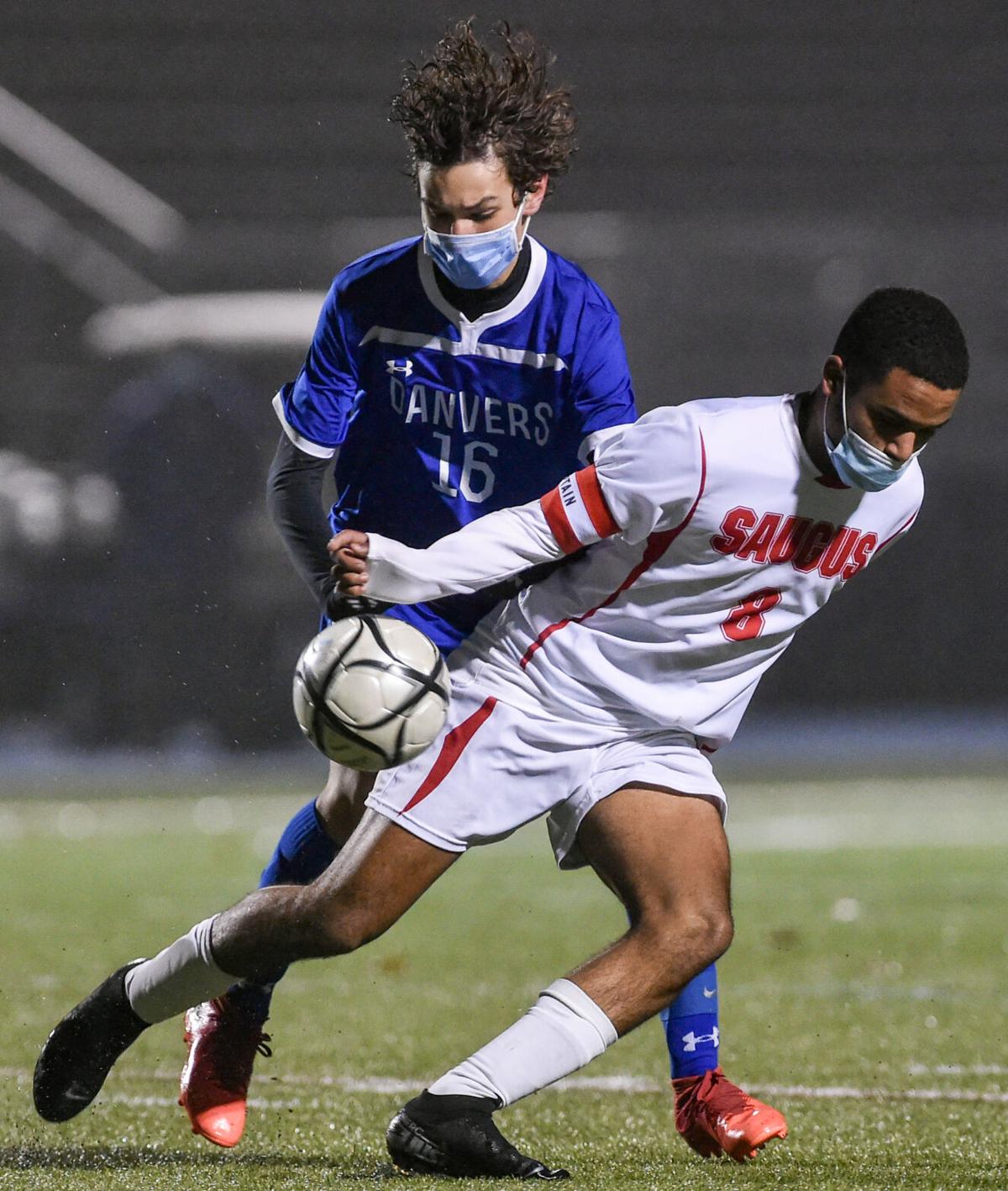 Saugus at Danvers boys varsity soccer game