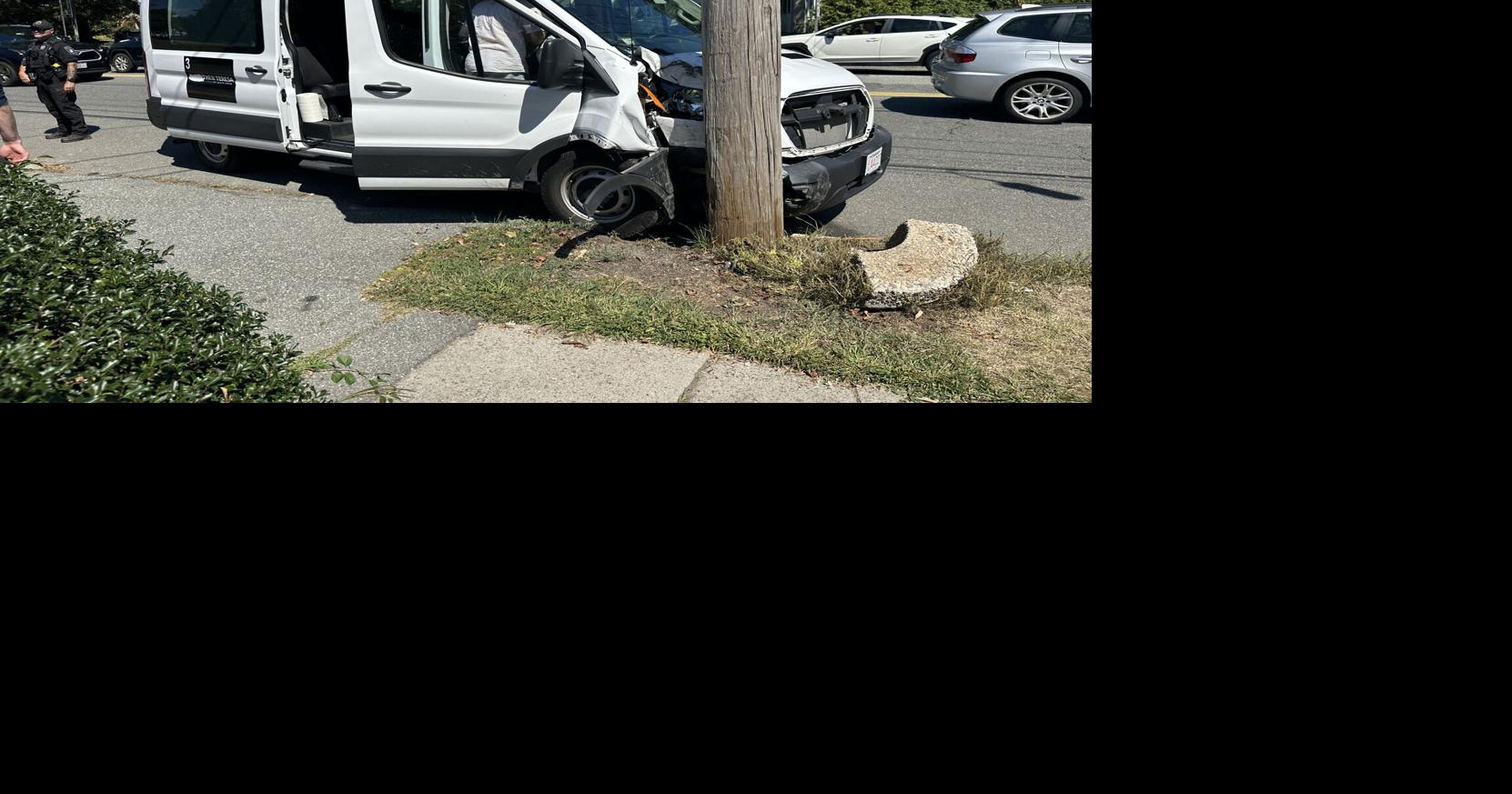 7 suffer minor injuries after van strikes utility pole | Local News ...