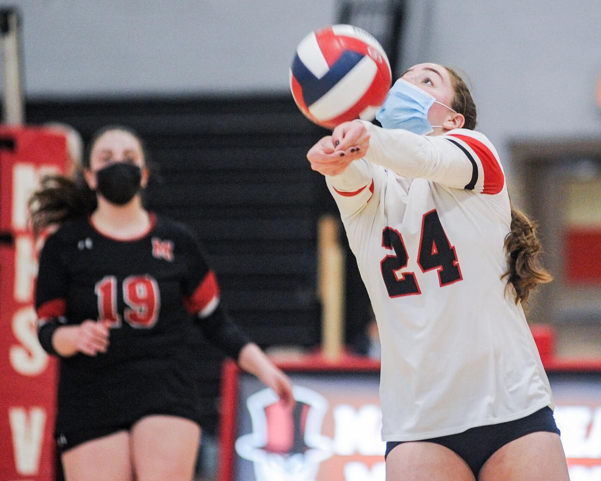 Peabody at Marblehead girls varsity volleyball match