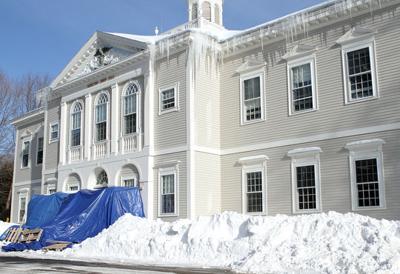 Tarp Covers Hamilton Town Hall S New Steps Local News