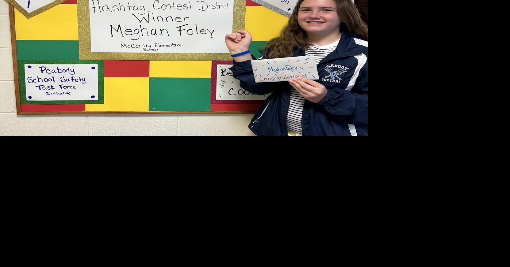 5th grader wins Peabody school safety hashtag contest News