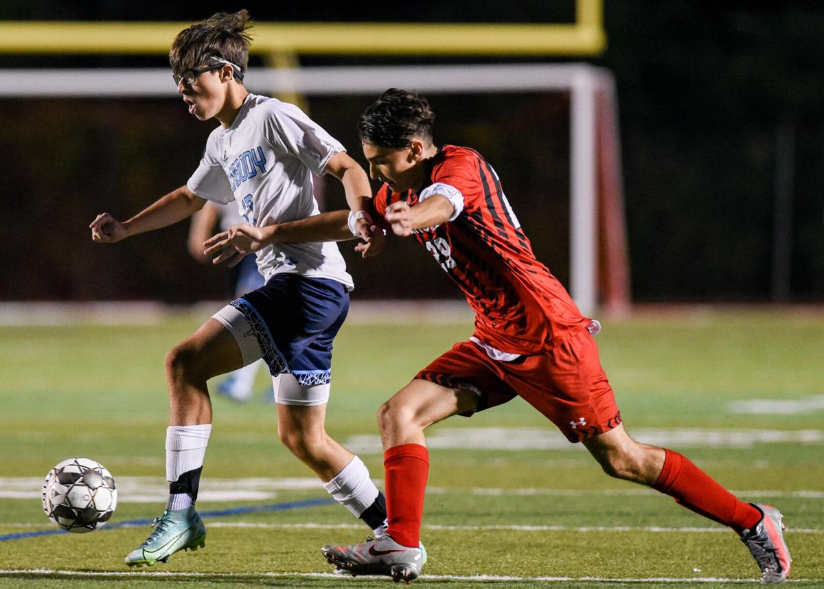 Peabody at Salem varsity boys soccer game