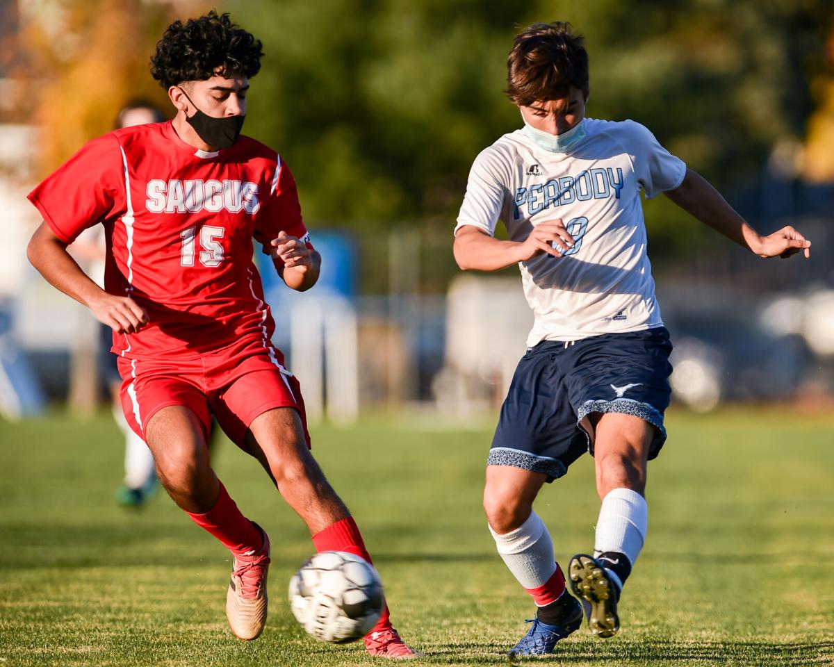 Peabody at Saugus boys varsity soccer