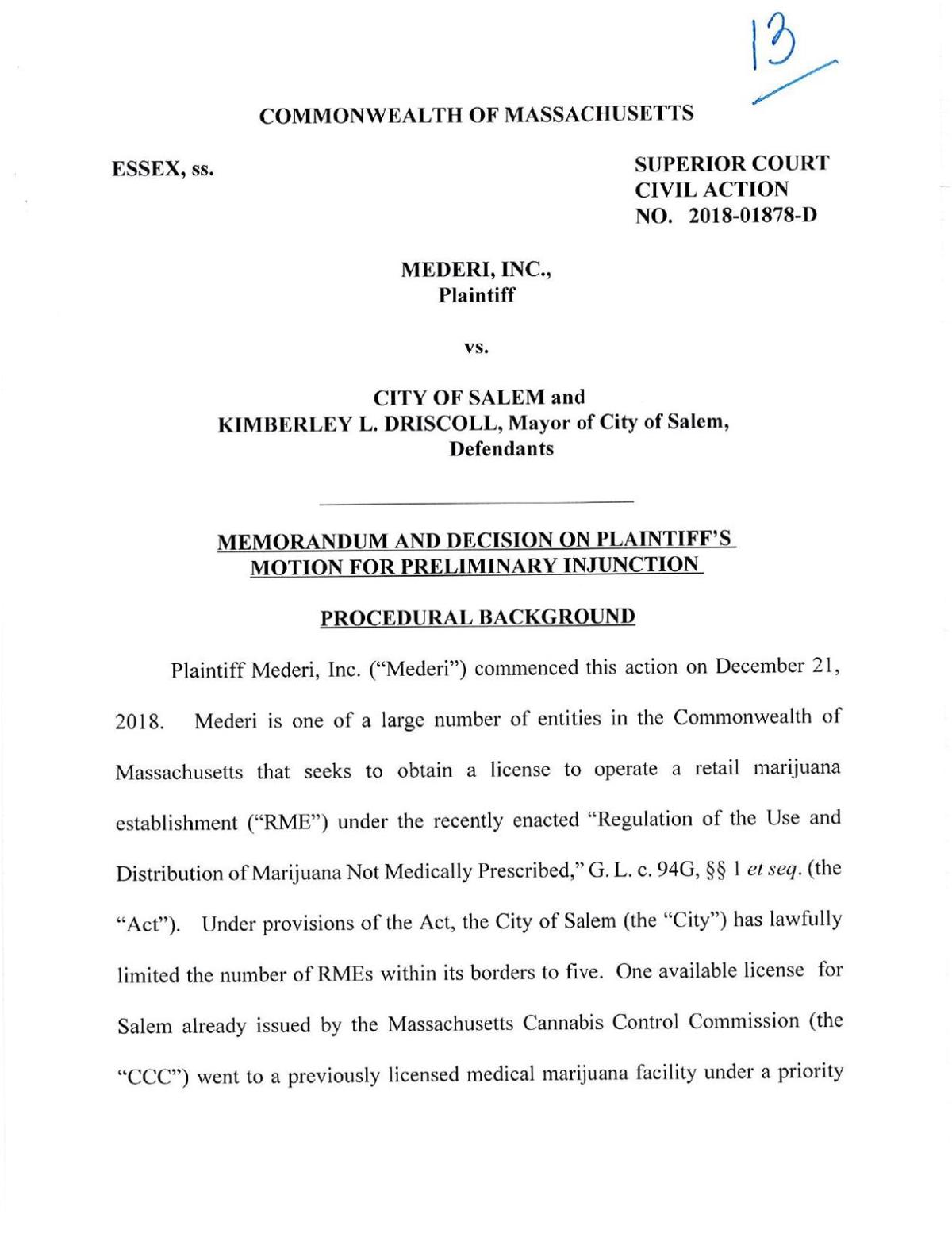 Superior Court Decision On Mederi Vs Salem News Salemnews Com