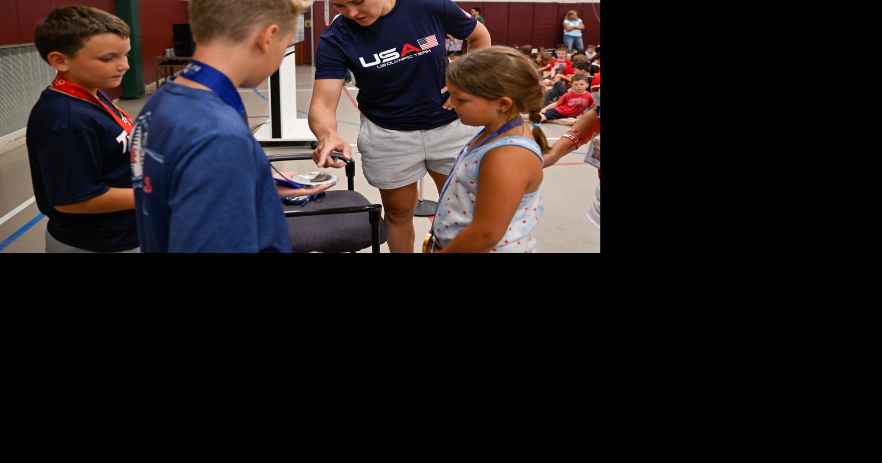 Olympic gold medalist Alex Carpenter shares story of perseverance with Beverly students