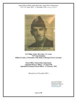 The life and career of Philip A McCarthy, Salem police Patrolman and Army 1Lt