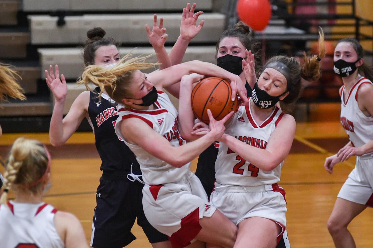 Marblehead at Masconomet girls varsity basketball game
