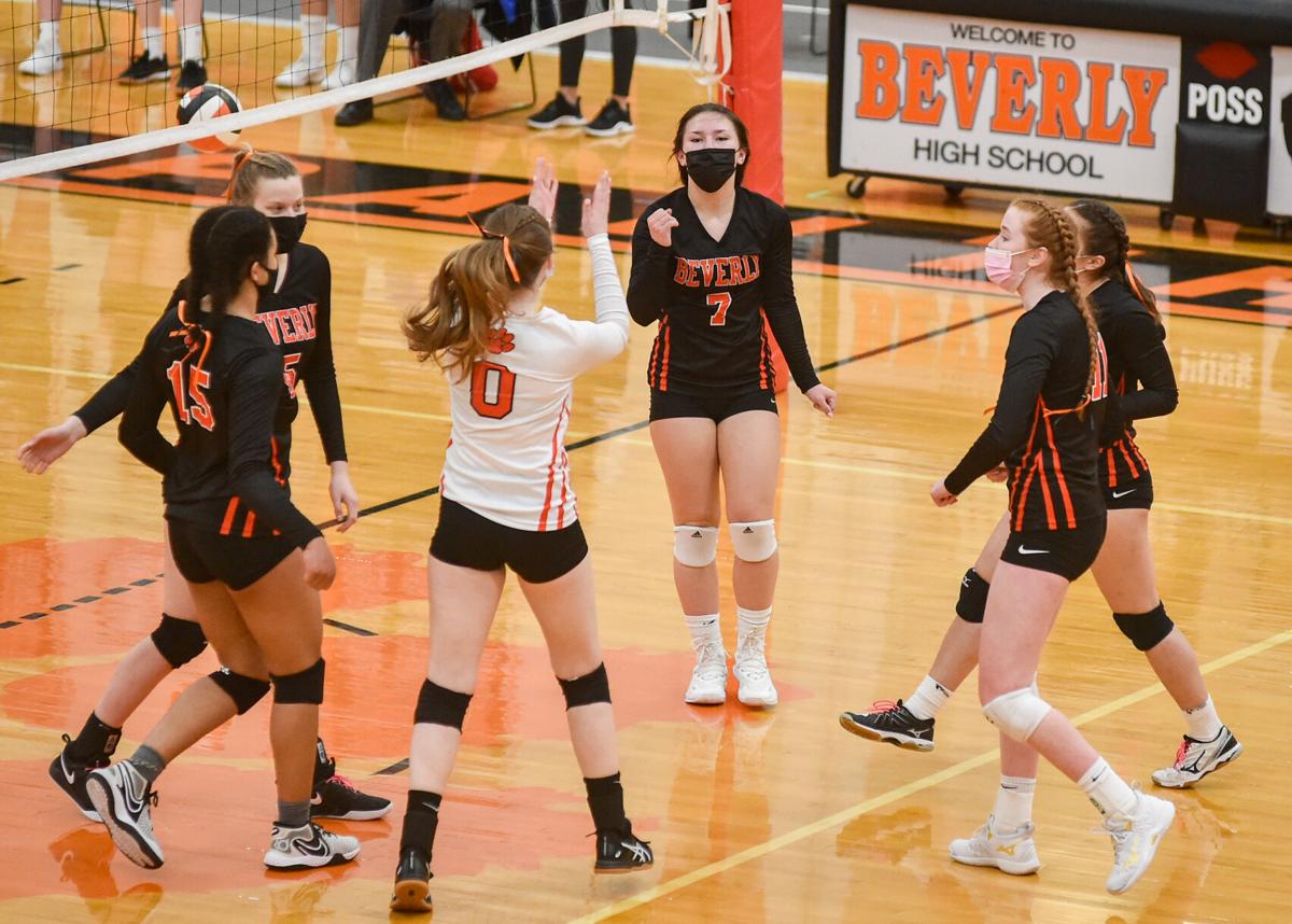 Peabody at Beverly girls varsity volleyball match