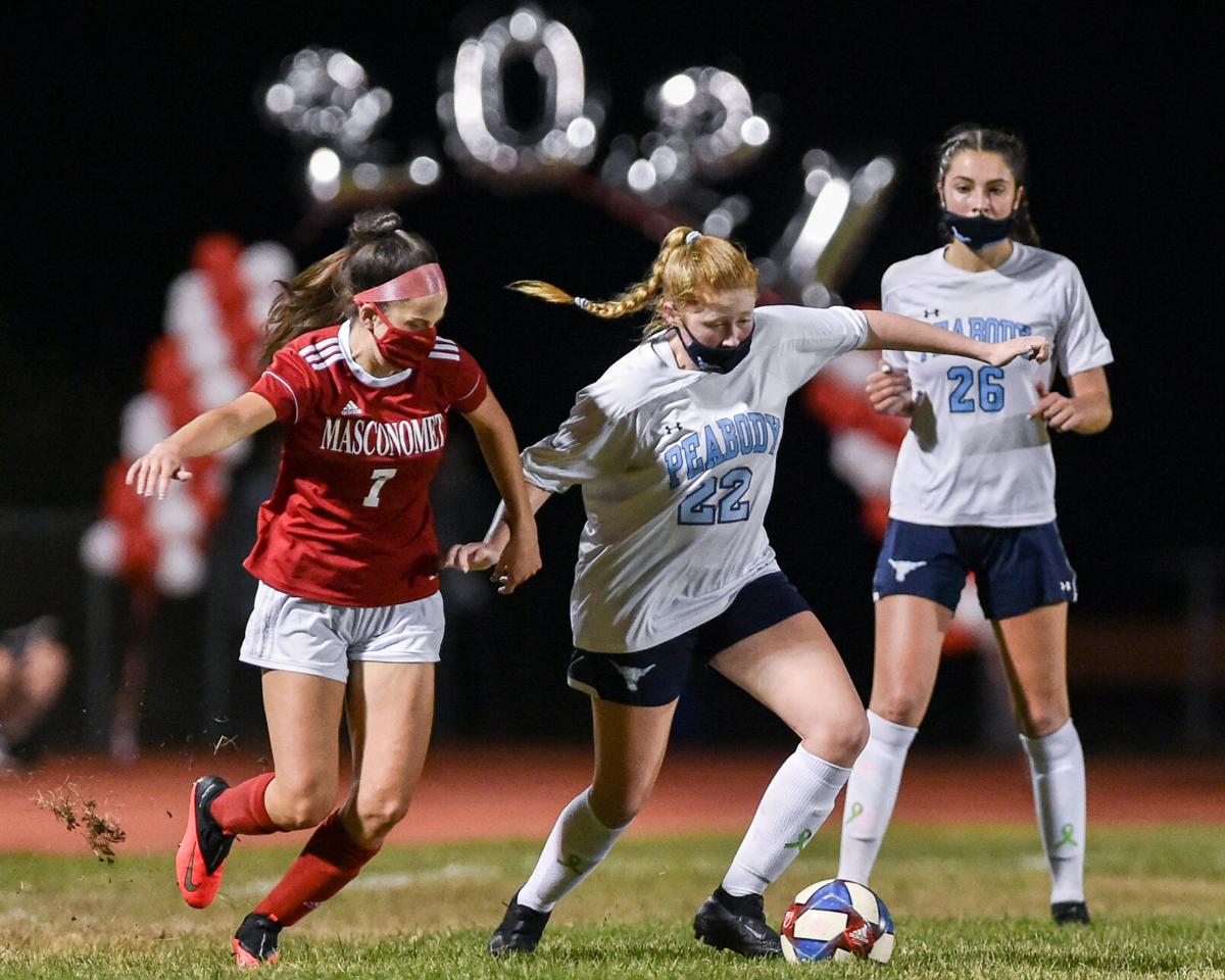Peabody girls soccer at Masconomet varsity game
