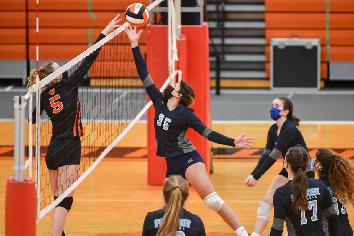 Peabody at Beverly girls varsity volleyball match
