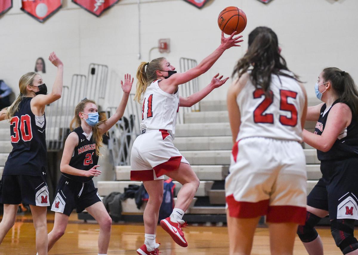 Marblehead at Masconomet girls varsity basketball game