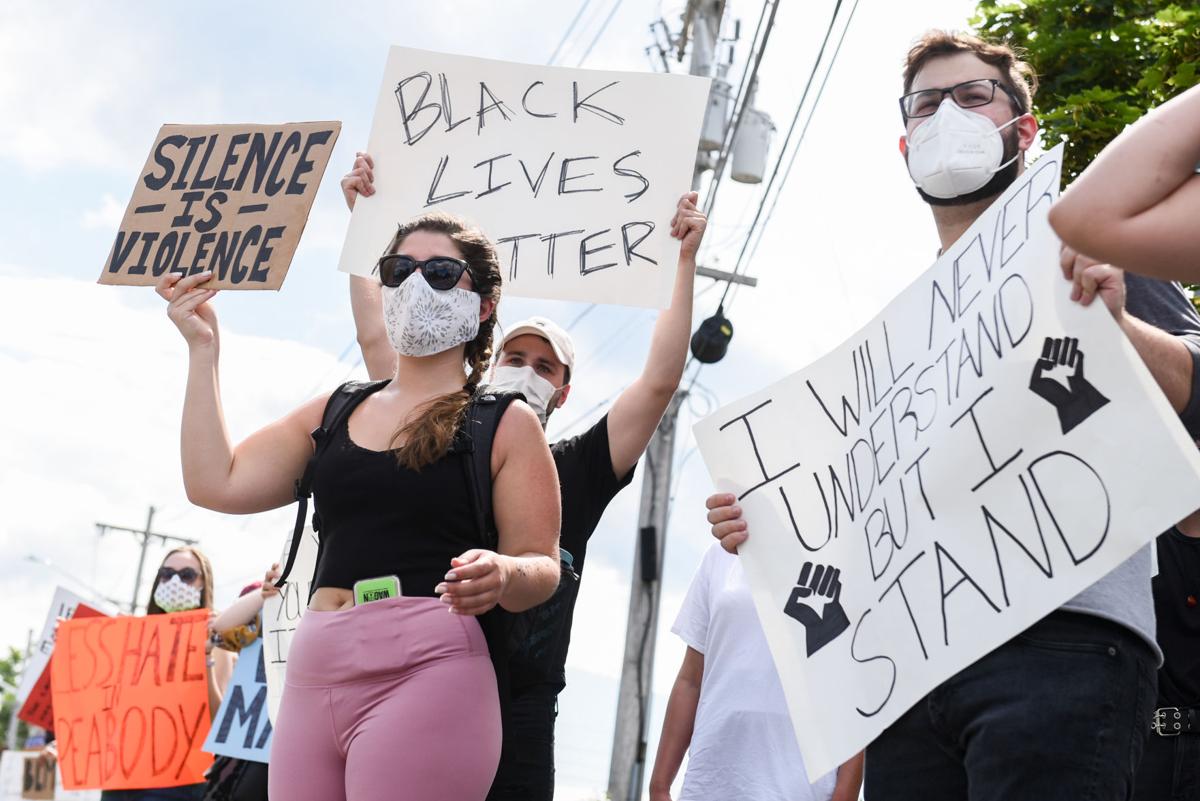 Anti racism/anti-Trump counterprotest in Peabody