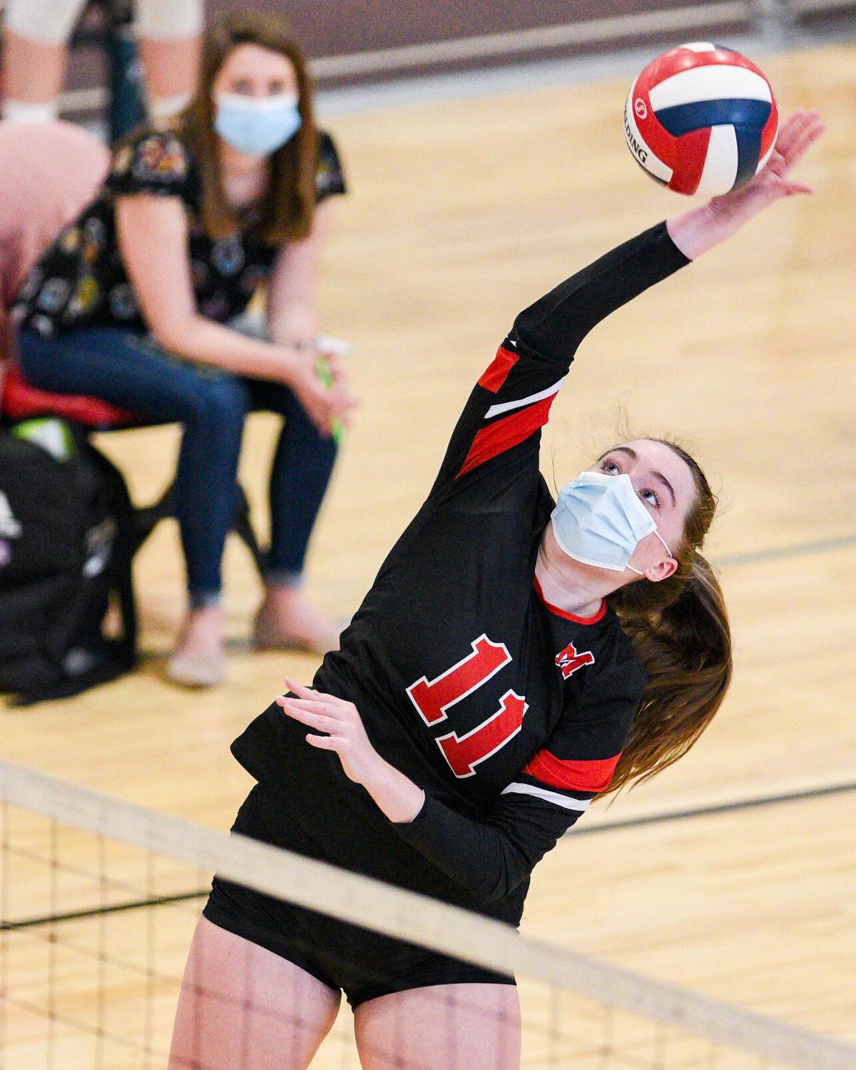 Peabody at Marblehead girls varsity volleyball match