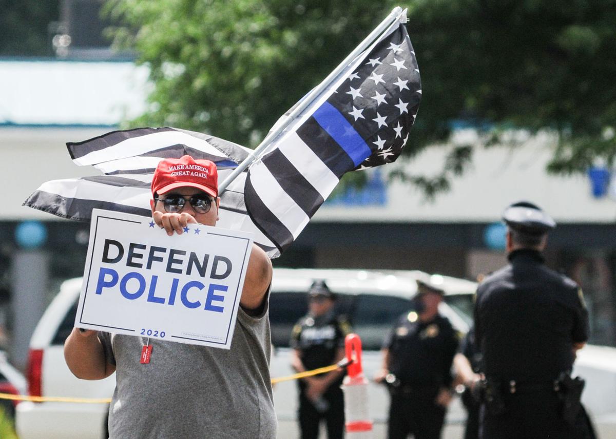 Back the Blue/Trump standout rally