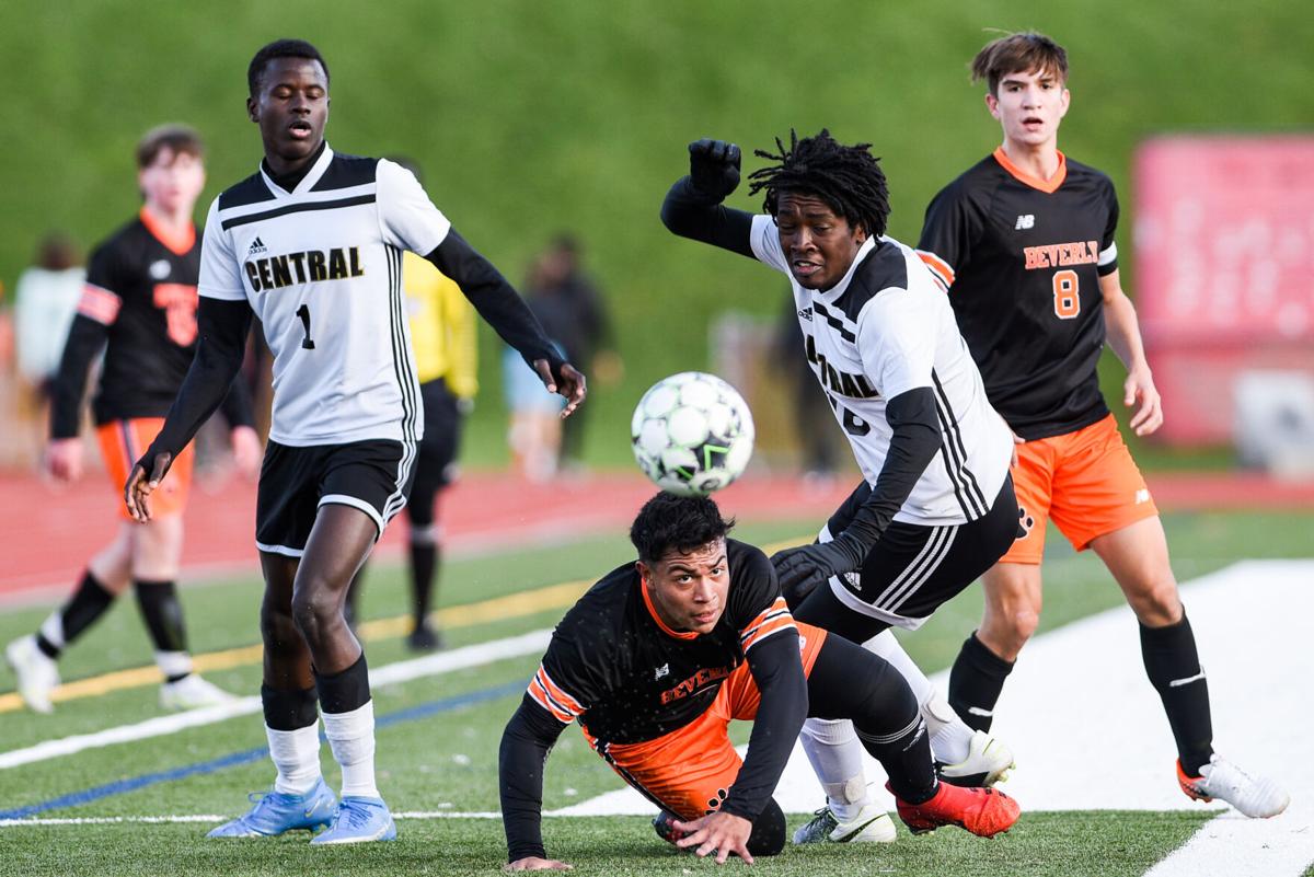 Beverly High boys soccer state playoff game vs. Springfield Central