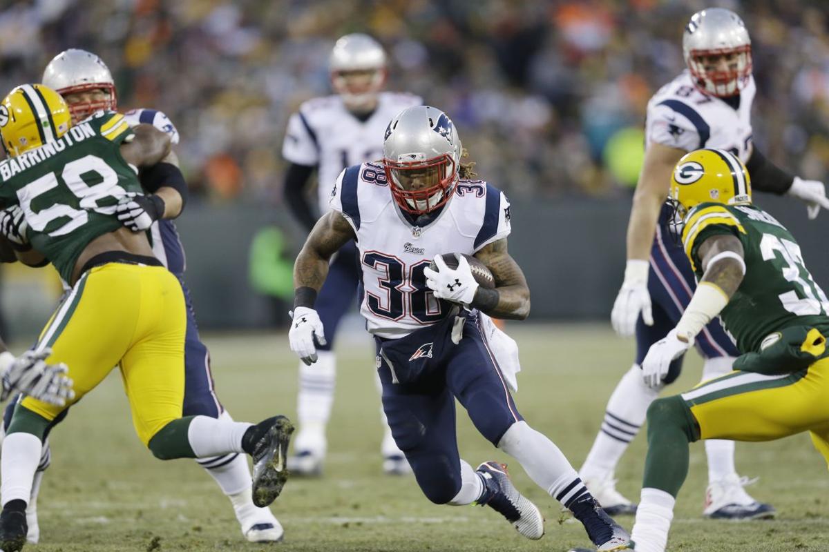 New England Patriots' Brandon Bolden during the first half.