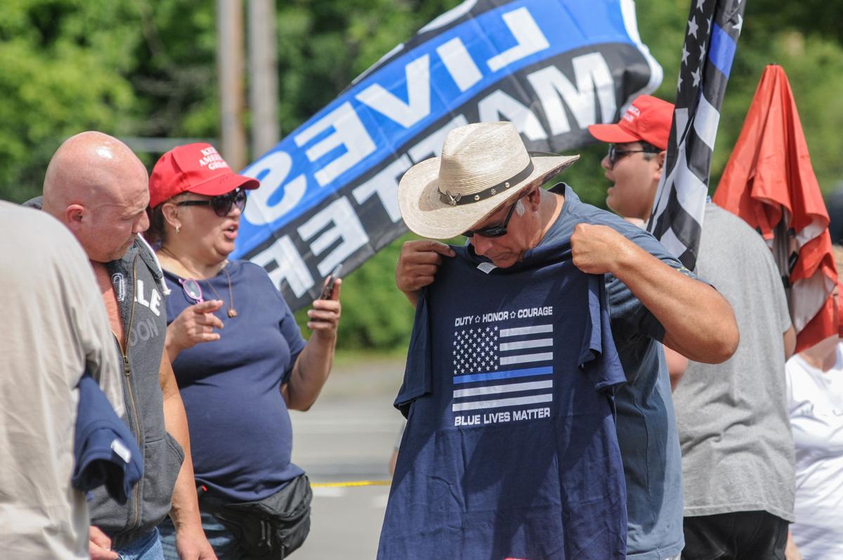 Back the Blue/Trump standout rally