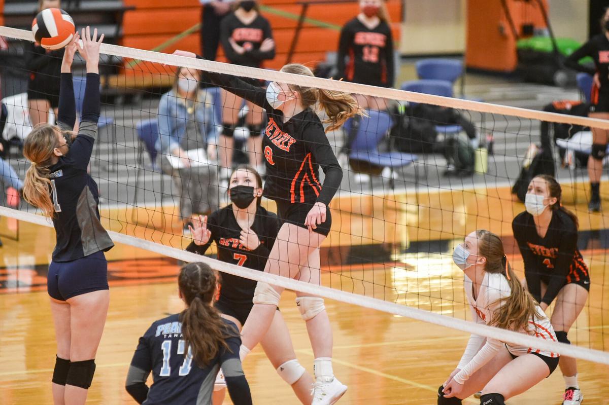Peabody at Beverly girls varsity volleyball match